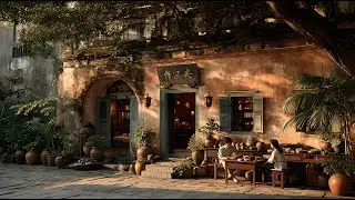 Cozy Afternoon Escape & Mediterranean Music | 1 Hour of Intimate Courtyard Moments