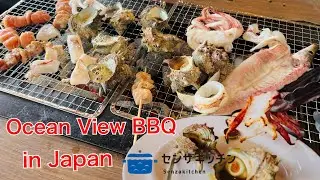 Japanese fish market seafood BBQ restaurant | grill fishi,turban shell