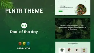 Plant Theme Website: PSD se HTML Banane Ka Aasan Tarika | Best Deal Theme (PLNTR THEME)🌿