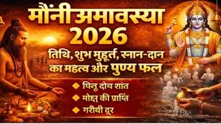 मौनी अमावस्या 2026 तिथि शुभ मुहूर्त महत्व और पुण्य फल जानिए 🙏🙏🕉️🕉️