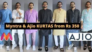 Myntra kurta haul men 2021| AJIO kurta haul for men| Myntra Big Fashion festival| Festive kurtas