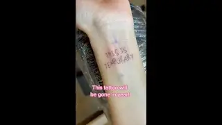 Raquel Reitx gets an Ephemeral Tattoo on her trip to LA
