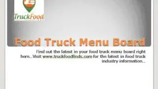Food Truck Menu Board