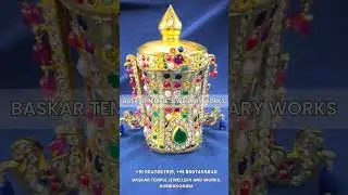 Miniature Crown by Baskar Temple Jewels Works | Small Divine Kireedams for Idols, Golu & Pooja Decor