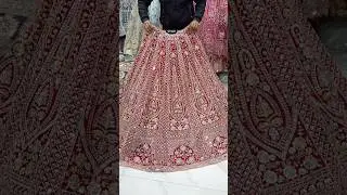 BEAUTIFUL RED CROP TOP LEHENGA❤️ #Lehenga #Wedding #Shorts #Viral