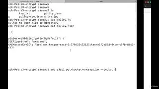 04 016 Amazon S3 Default Encryption for S3 Buckets with the AWS CLI
