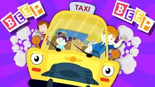 The wheels on the taxi go round and round | taxi song | nursery rhymes | kids rhymes | kids tv
