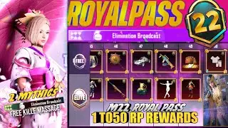 M22 Royal Pass Leaks | 1 To 50 Rp Rewards 3D | 2 Mythics |  Buggy Skin Kille Massage | PUBG Mobile