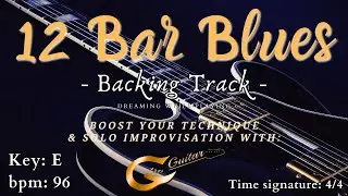 12 Bar Blues Backing Track (easy) for Guitar Practice in E