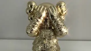 Kaws Holiday Space Figure Gold