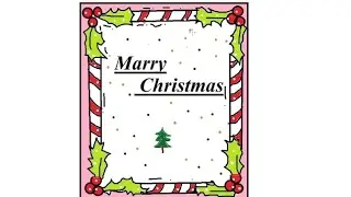 Christmas Card Drawing  // Easy Drawing step by step  // #Christmas 🎄 