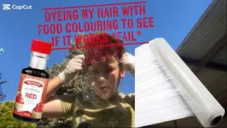 Dyeing my hair red with food colouring *FAIL* #hack #irl #dyeingmyhair 
