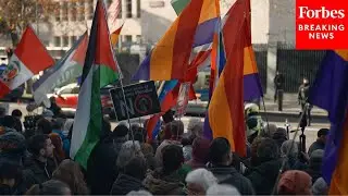 Protesters In Madrid, Spain React To U.S. Capture Of Nicolas Maduro