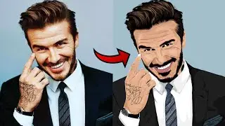 David Beckham || infinte design || vector art || Time lapse