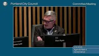 Portland City Council Governance Committee  01/12/26