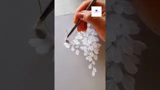 Beautiful Hanging flowers | Day 74 easy flower painting