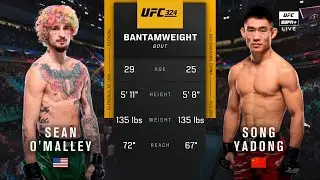🔴 UFC 324: Шон О'Мэлли против Сон Ядонга | Полный бой и лучшие моменты | Бой в легчайшем весе