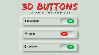 How to create 3d Buttons using HTML and CSS | Web Development Tutorial | 3d Animated Buttons