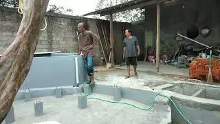 kolam ikan sederhana tes dinding #vlogikan