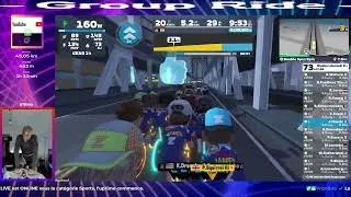 Zwift   Group Ride Rubber Banded Ride with James and Friends! D on Double Span Spin in New York