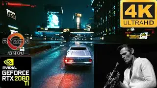 Cyberpunk 2077 Night Drive Chet Baker & Miles Davis Jazz Listening Radio City 4k 60fps