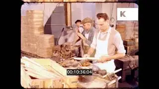 1960s UK, Factory Carpenters, Blue Collar Workers, 16mm