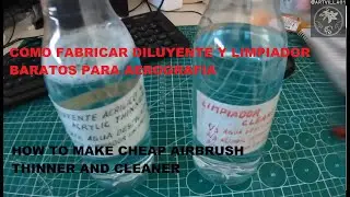 Como hacer Diluyente y limpiador Aerografía baratos.  #diy  #manualidades #art #airbrush #hobby