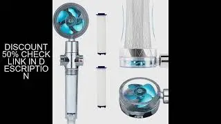 Shower Head 360 Degree Rotation Water Saving Flow Turbofan Hydraulic Injection High Pressure Sprayer