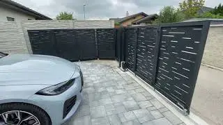 Posuvn&aacute; sekčn&aacute; br&aacute;na s v&yacute;suvom za roh/Turning Sectional Sliding Gate