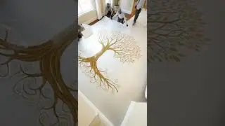 Workers Quickly Build a Stunning 3D Crystal Cave Epoxy Wall! 💎✨#epoxyfloor  #3dflowers