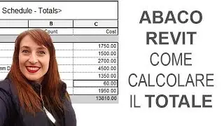 Dal Corso Revit - ABACO: Come calcolarne il totale