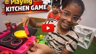 Playing kitchen game with Brother ||kids#game