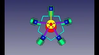 FREECAD #55 - RADIAL ENGINE - MOTOR RADIAL