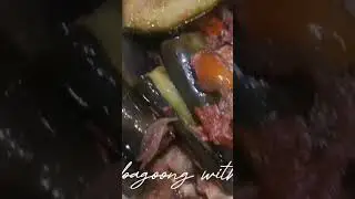 Pork bagoong with talong #pork #bagoong #viral #cookingwithmommyrax #yummyfood #delicious
