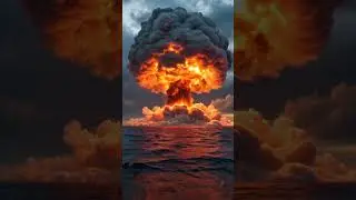 a massive nuclear bomb explosion in the ocean