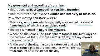 LESSON 1  MEASUREMENT OF SUNSHINE