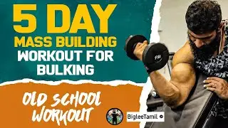 5 Day Mass Building Workout For Bulking | Old  School Workout | Biglee Tamil