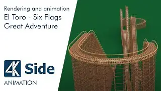 El Toro Six Flags Great Adventure | 3D model Animation