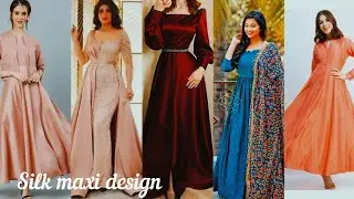 Raw silk dress designing detailing ideas || raw silk frock design