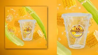 Stiker Label Produk Custom Design Sweet Corn - Tutorial Ai