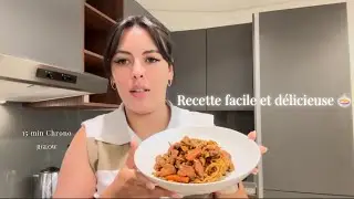Nouilles au poulet et légumes en 15 min😋🔪نودلز بالخضر في 15دقيقة
