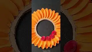 Beautiful Paper Flower Wallmate 🌼 #shorts #diy #homrdecor #beautiful #youtubeshorts #ashortaday