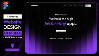 Animated Figma Website Design || FREE Resources || DVxUI