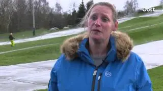 Ski&euml;n op de Twentse Alpen in Enschede