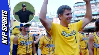 Eli Manning makes SURPRISE appearance as guest umpire at Savannah Bananas game