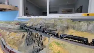 Friday night in my train room. N scale