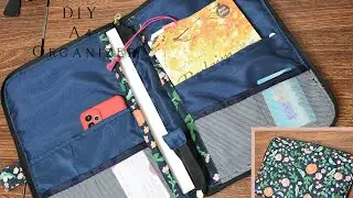 DIY Fabric A4 Zip Around Organizer | File and Stationary Organizer | Sewing Tutorial
