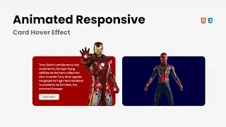 CSS animated responsive card hover effects