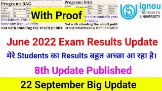 IGNOU Results Update 2022 | IGNOU June 2022 Results Update | 8th Update Published IGNOU Results |