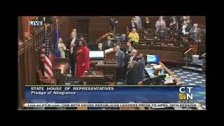 Rep. Cindy Harrison Leads the House of Representatives in the Pledge of Allegiance